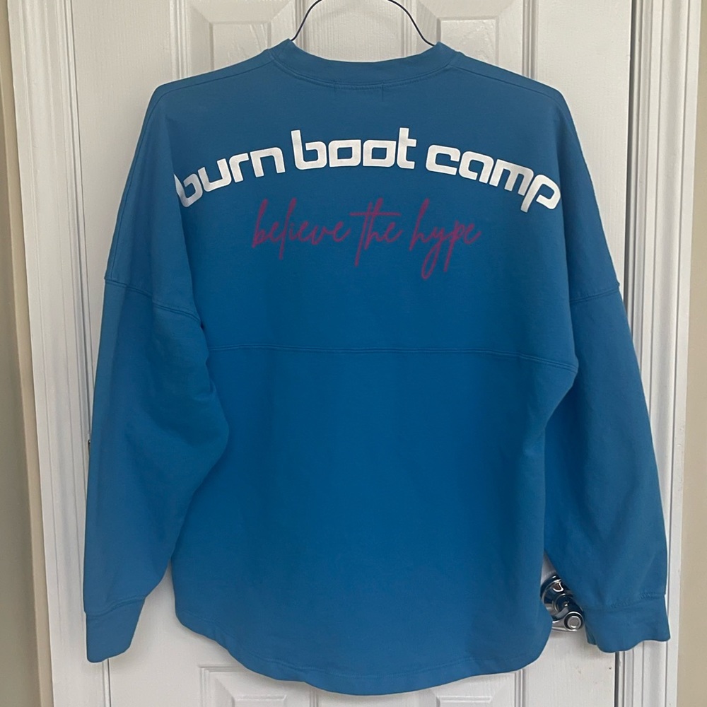 Burn Boot Camp Oversized Long Sleeve Shirt Size Medium